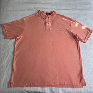 Polo Ralph Lauren Men's 3XLT‎ Orange Short Sleeve Classic Fit Shirt 100% Cotton